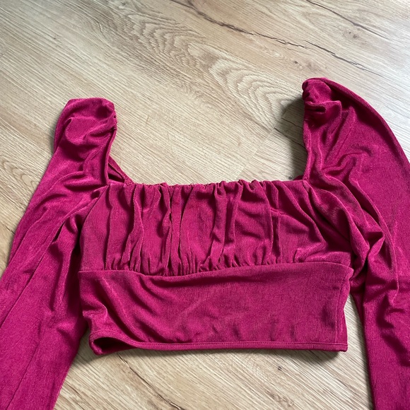 Princess Polly Red Long Sleeve Top || Brand new, size US 4 || Maroon Red - Picture 2 of 4